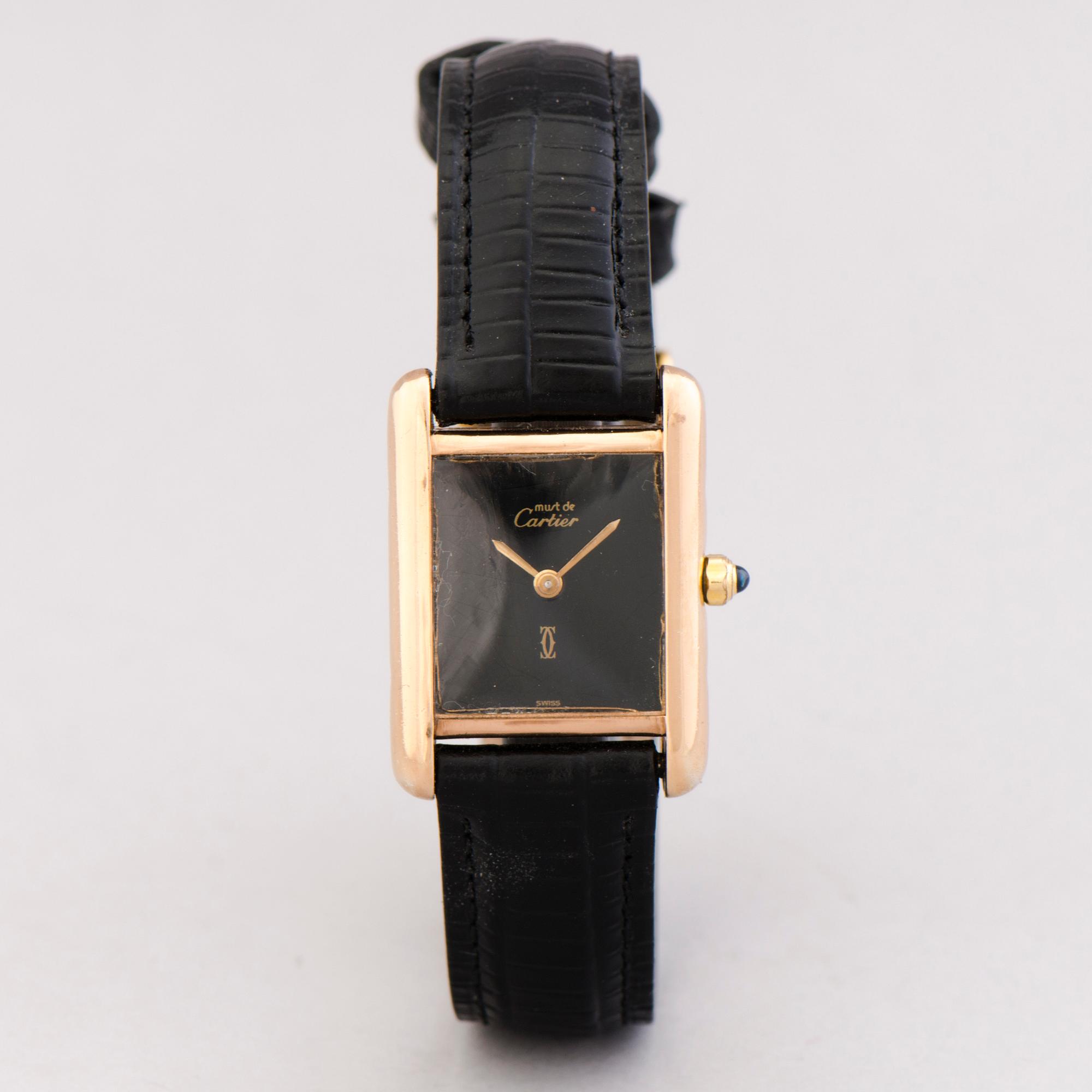 CARTIER, must de Cartier Tank, wrist watch, 20 x 20-28 mm.