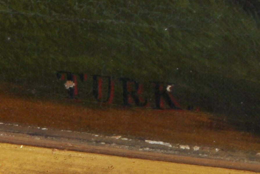 OKÄND KONSTNÄR, olja på duk. 1800-tal. "Turk".