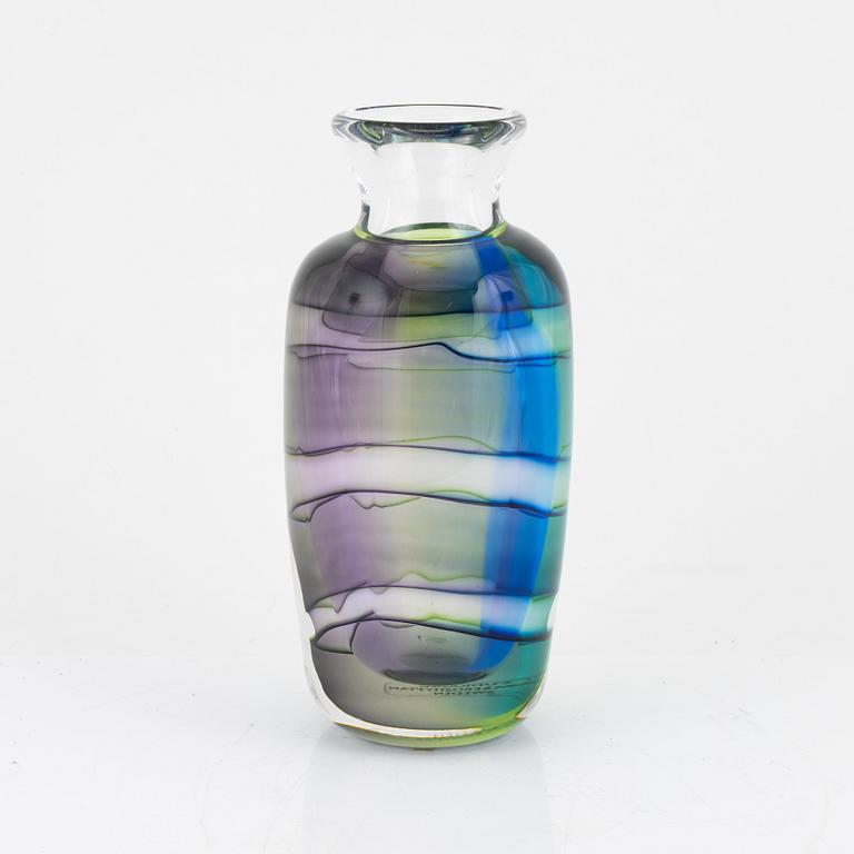 Mikael Axenbrandt, a glass 'Carma' vase from Studioglas Strömbergshyttan, Sweden, 2001.