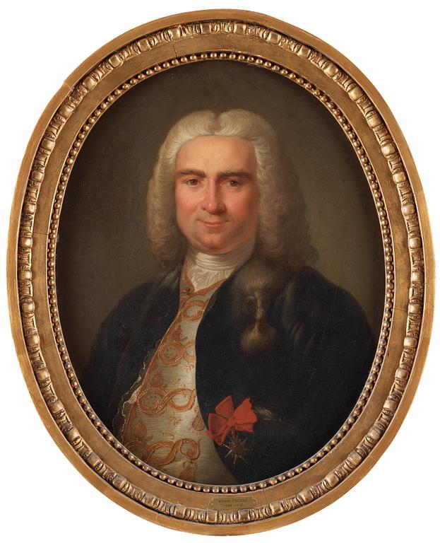 Louis Tocque In the manner of the artist, LOUIS TOCQUE, in the manner of, oil on canvas, oval.