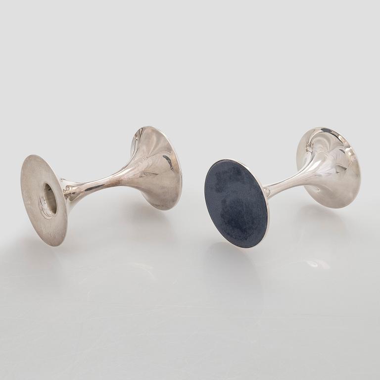 Tapio Wirkkala, ljusstakar, 5 st, silver, "Trumpetti", Kultakeskus, Tavastehus 1996-2011.