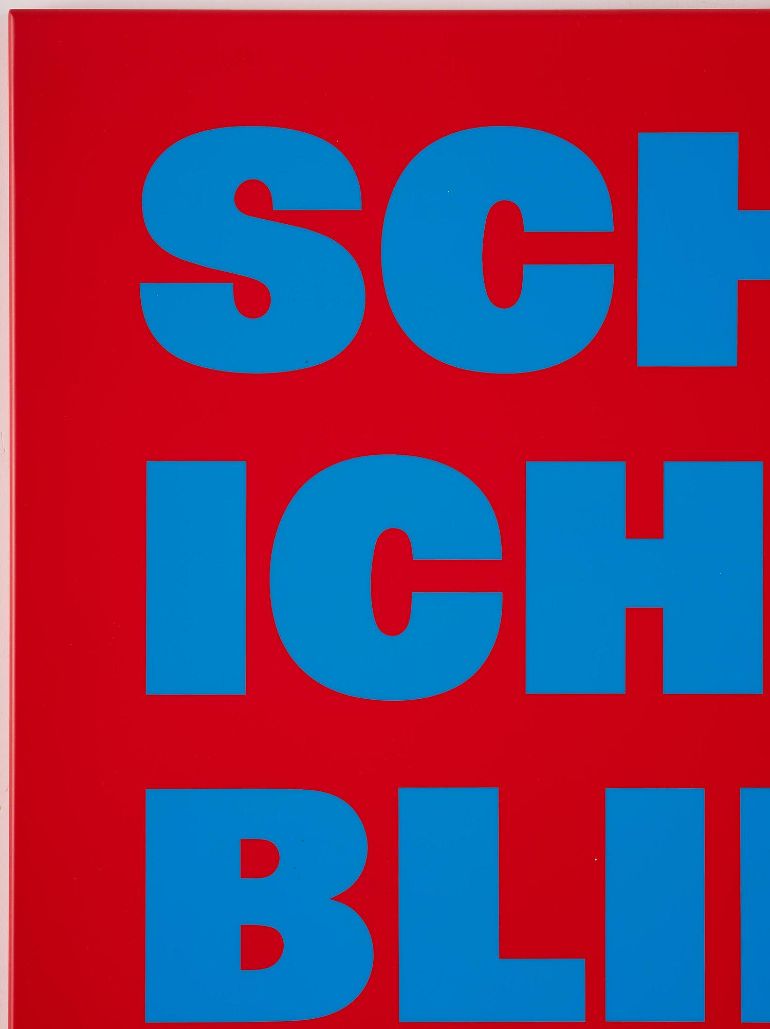 Rémy Zaugg, "SCHAU, ICH BIN BLIND, SCHAU".