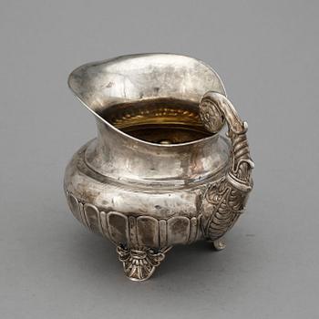 GRÄDDKANNA, silver, Gustav Folker, Stockholm, 1837. Vikt ca 250 g.