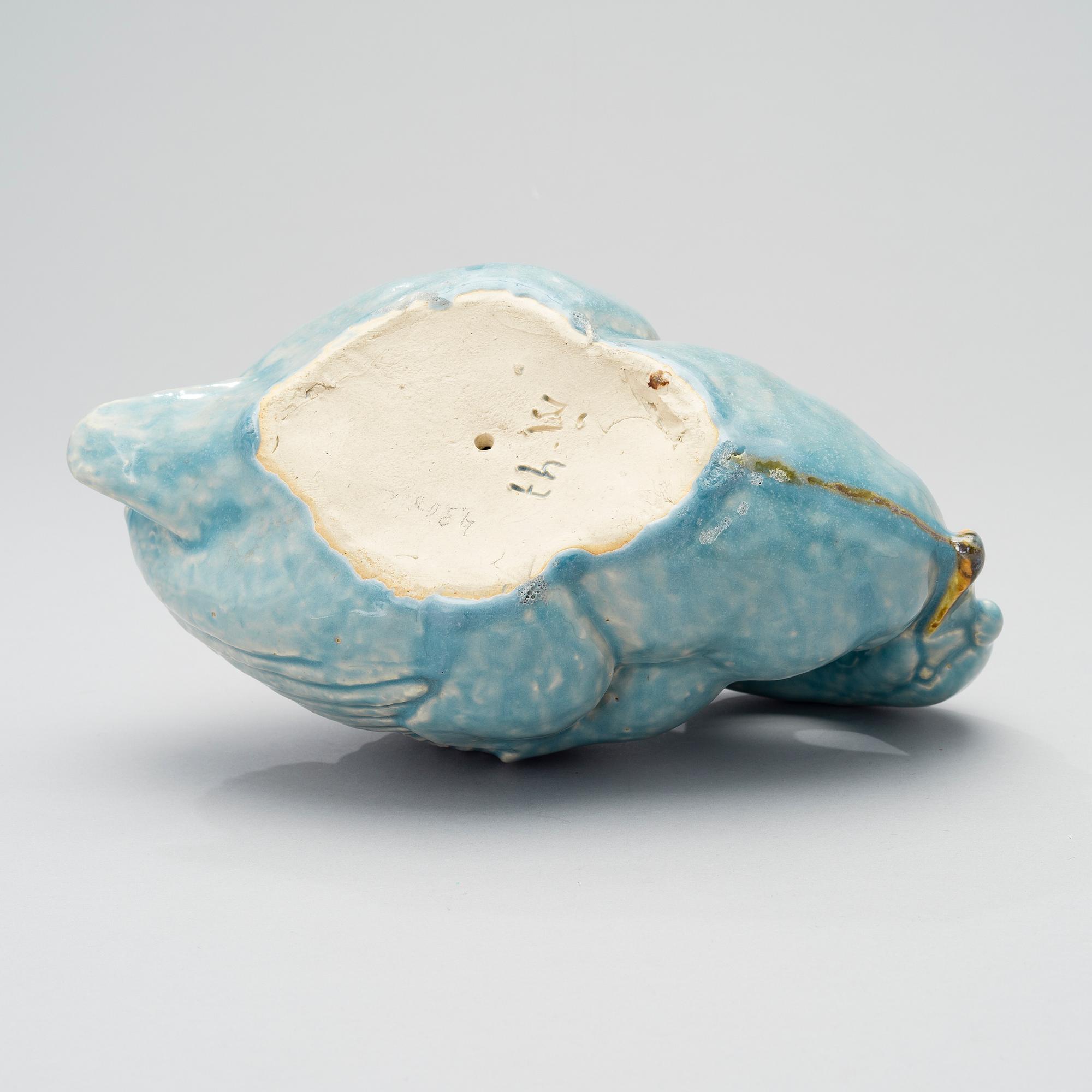 JOSEF MANUEL, A CERAMIC SCULPTURE, signed JM and dated -47.