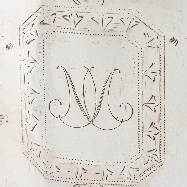 Tekanna, silver, Joshua Jackson, London 1788.