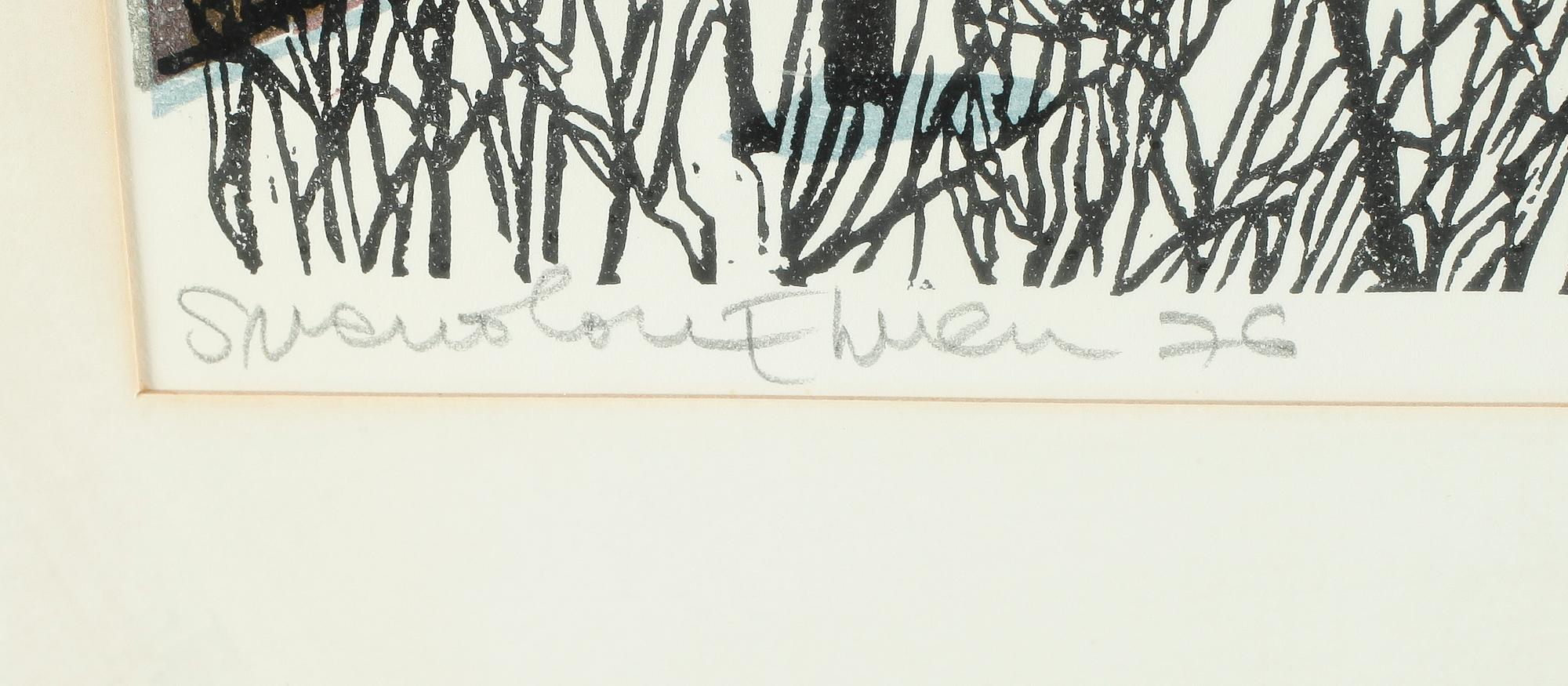 SVENOLOV EHRÉN, färglitografi, signerad, daterad 76 och numrerad 184/360.