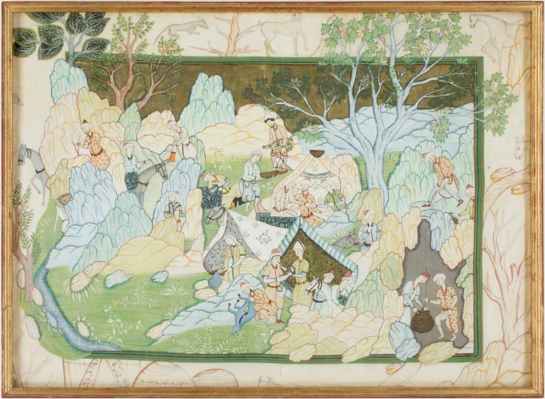 OKÄND KONSTNÄR, gouache på papper, orientalisk, 1900-tal.