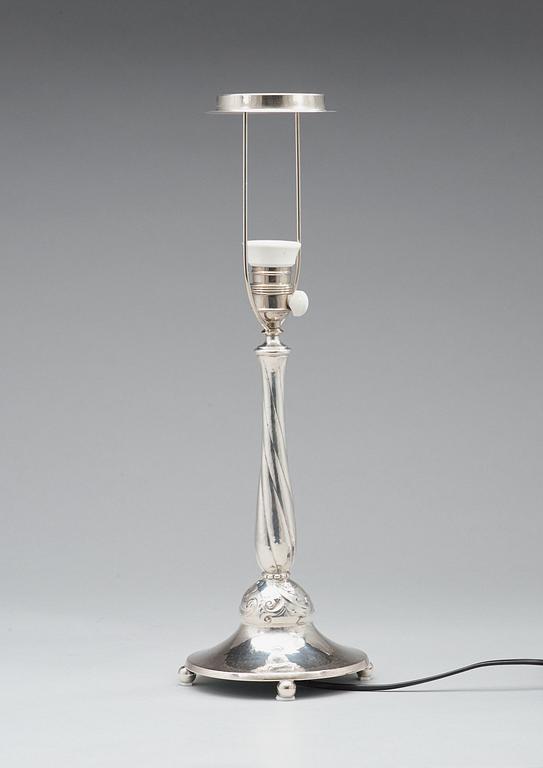 A K. Anderson Swedish grace silver table lamp, Stockholm 1925.