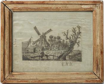 An Empire silk embrodery, early 19th Century.