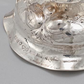 LJUSSTAKAR, ett par, samt SKÅL, silver, Eric Råström, C G Råström, Stockholm, 1976. Vikt 1 240 g.