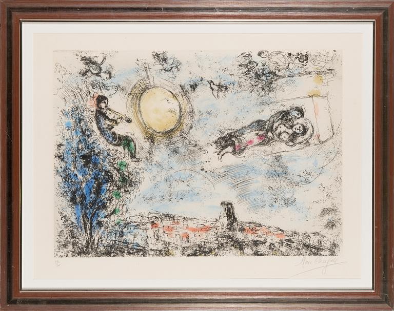 Marc Chagall, "Les Amoureux dans le ciel de Saint-Paul".