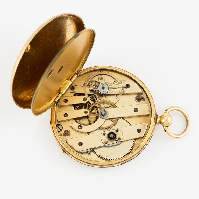 Pocket watch, 18K gold, 41.5 mm.