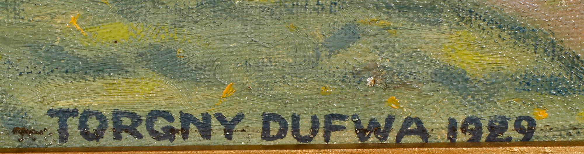 TORGNY DUFWA, olja på duk, signerad och daterad 1929.