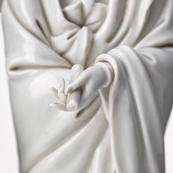 Guanyin, blanc de chine. Qing dynastin, 1800-tal.