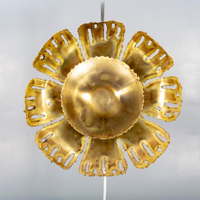 A set of brass ceiling pendant and wall lamp by Svend Aage Holm Sørensen later part of the 20th century.