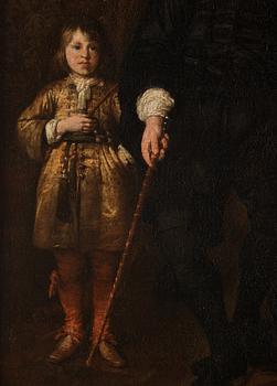 Thomas de Keyser Attributed to, Family picture in a park.