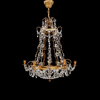 LJUSKRONA, gustaviansk stil, 1900-talets mitt. Höjd 85 cm.