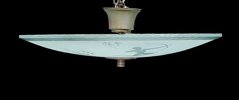 TAKLAMPA, 1900-talets första hälft. Höjd 20 cm.