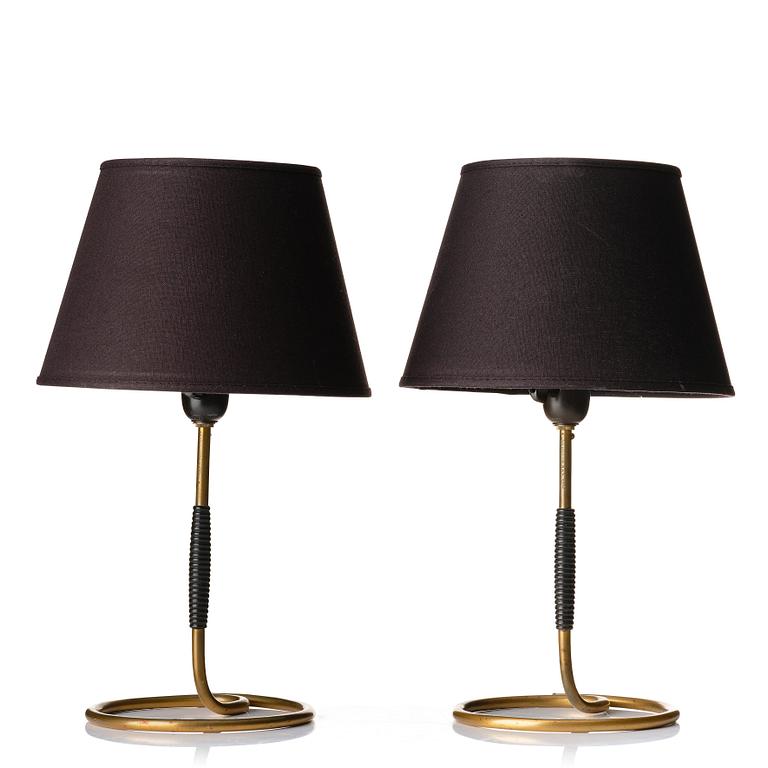 Bergbom & Co AB (Bergboms), a pair of "B-10" table lamps, Malmö, Sweden 1940-50's.