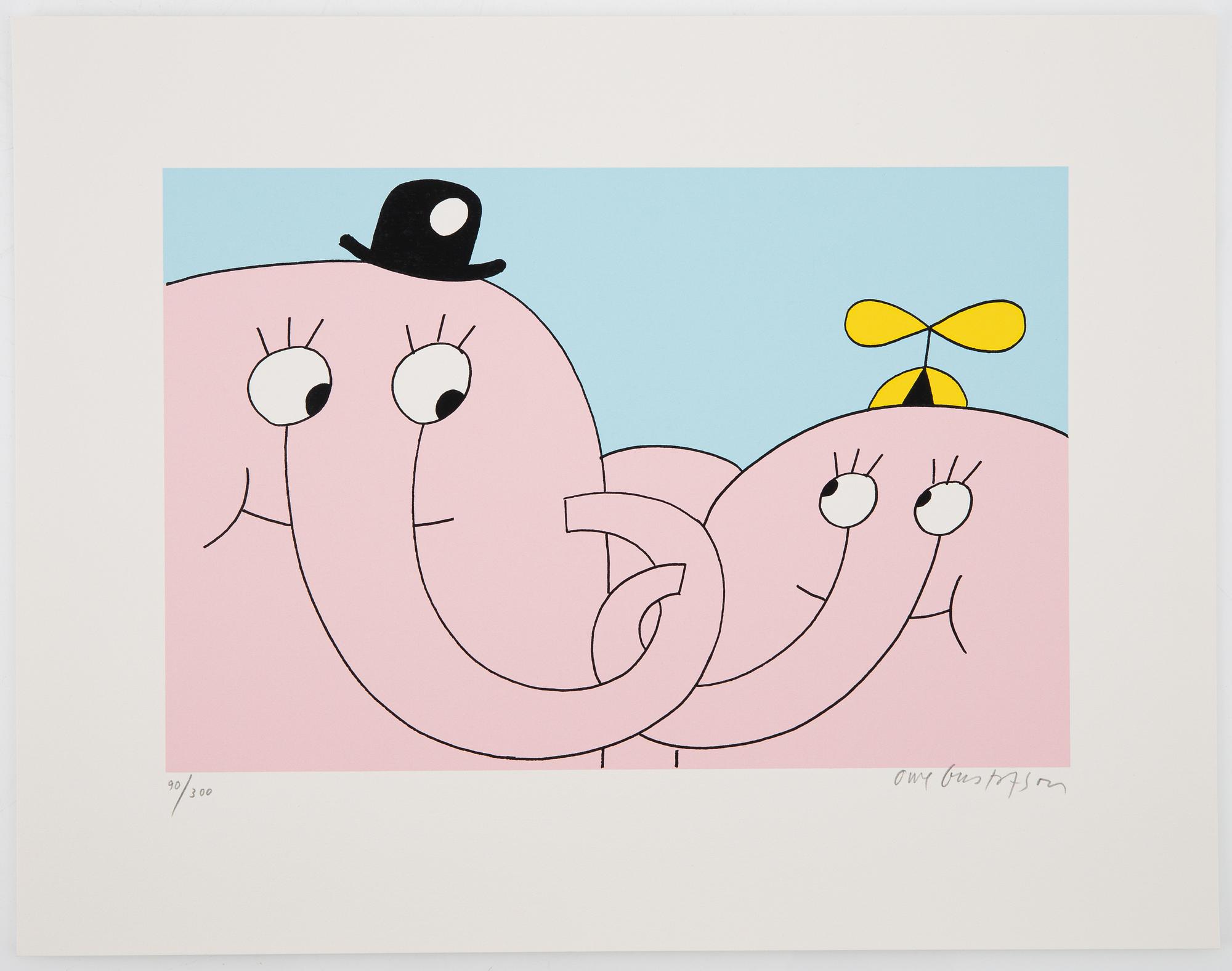 Owe Gustafsson, mapp med 4 färgserigrafier, signerade 90/300.