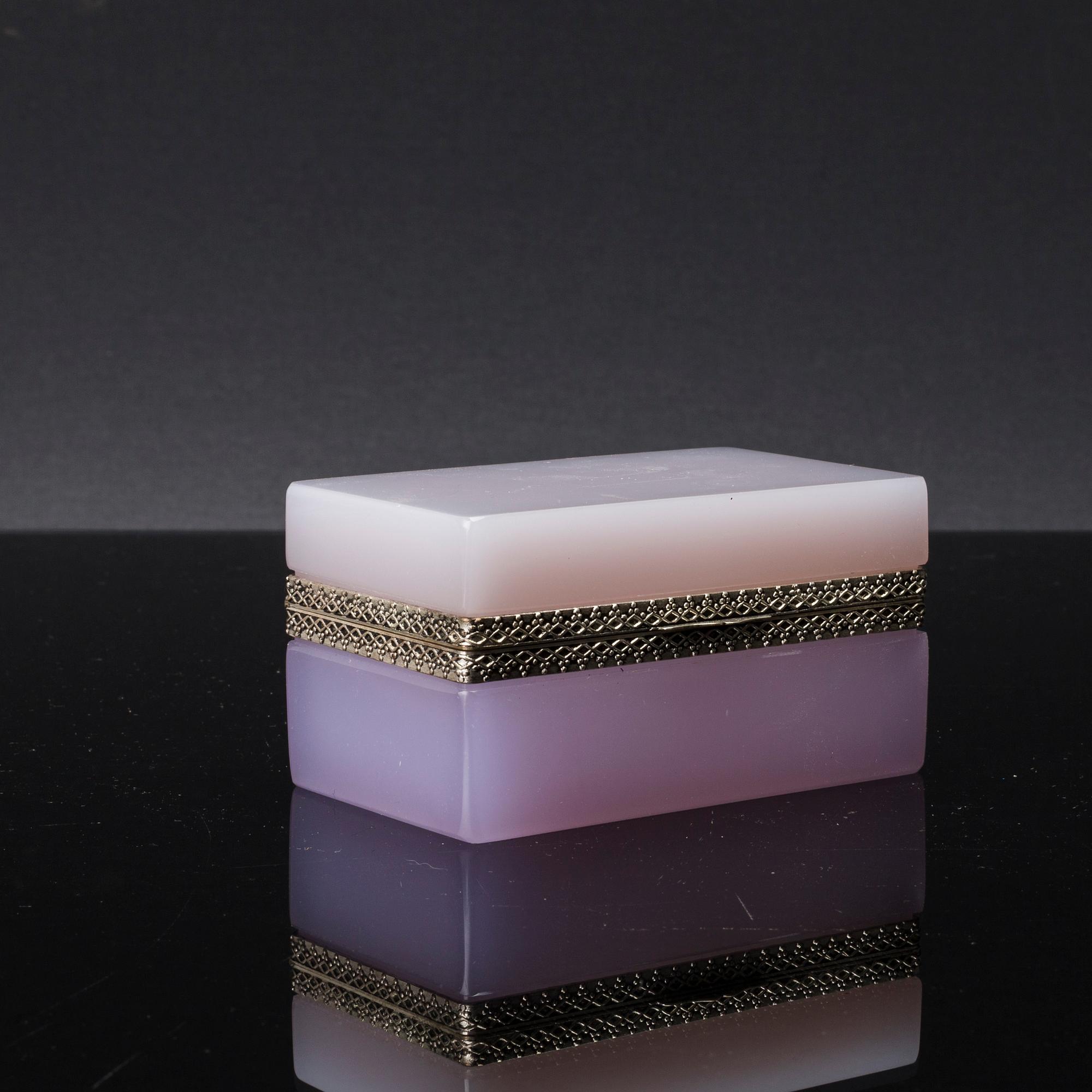 A FRENCH GLASS BOX, first half of 20 th century.
