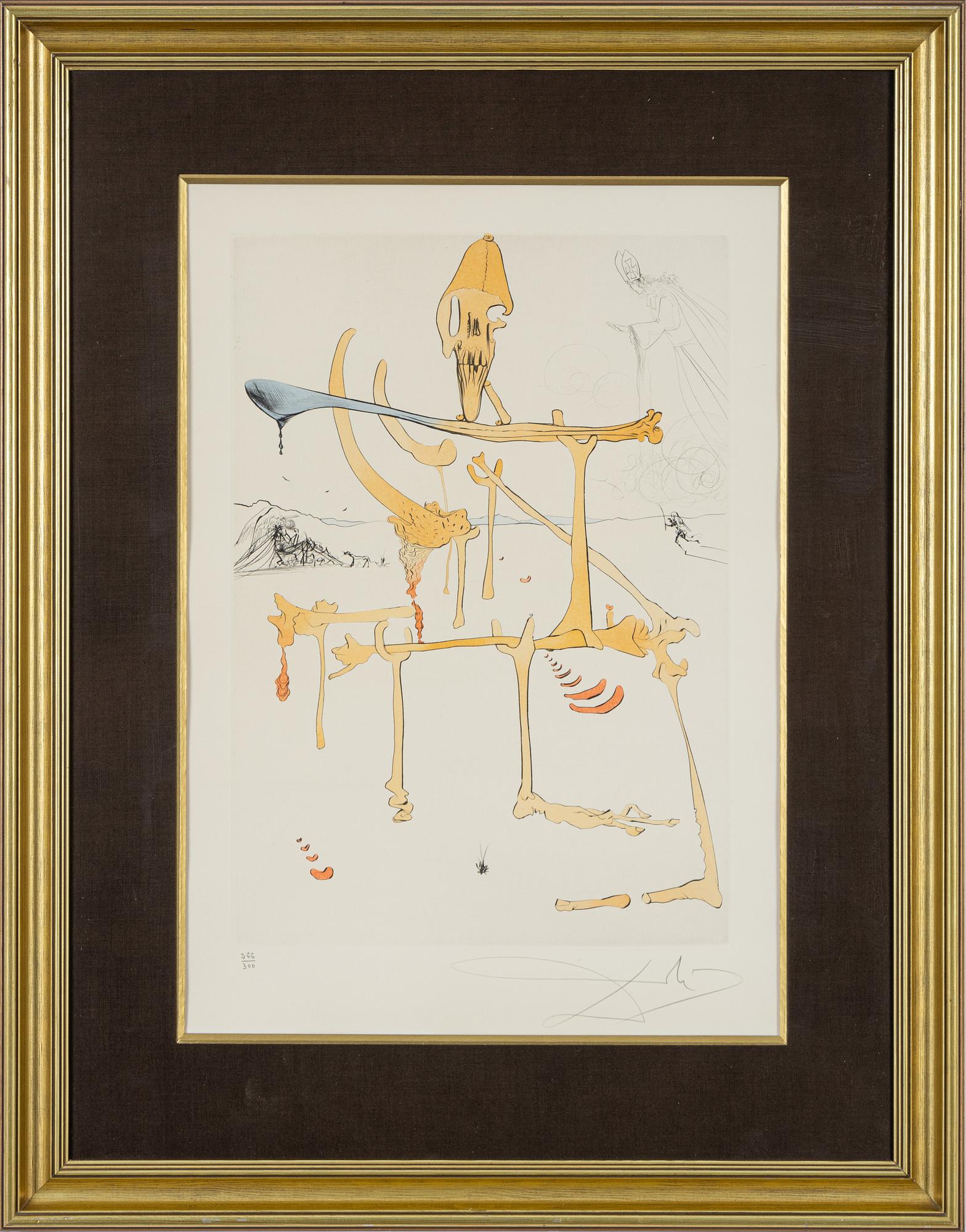 Salvador Dalí, Dalí, drypoint coloured with stencil, 1975, signed 266/300.