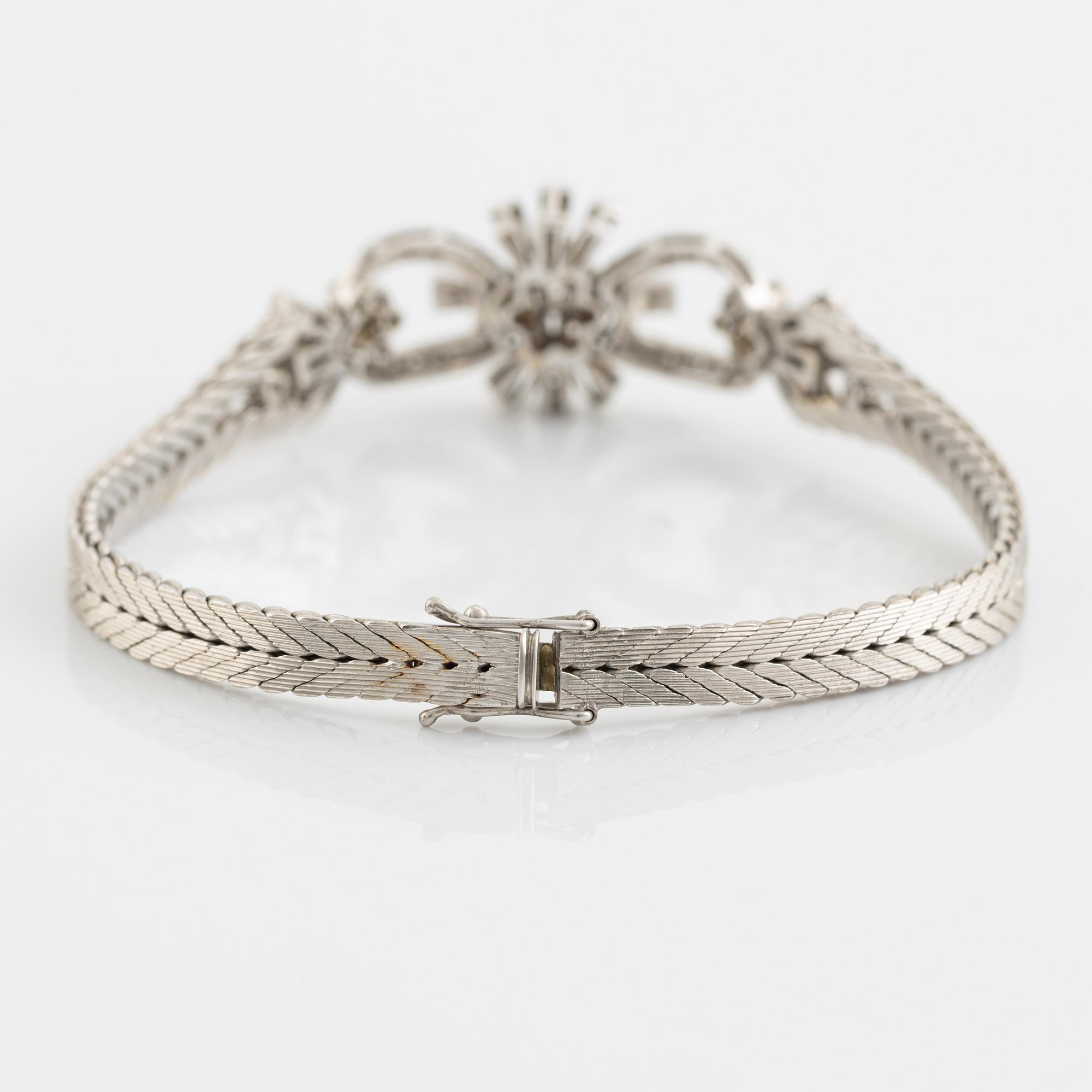 White gold and diamond bracelet.