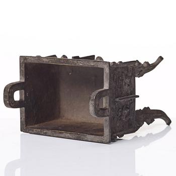 A bronze censer, Ming dynasty with mark.