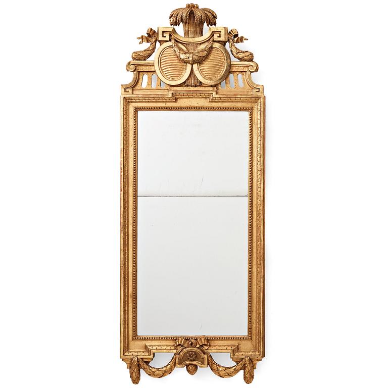 A Gustavian 18th century mirror by J Åkerblad, master 1758.