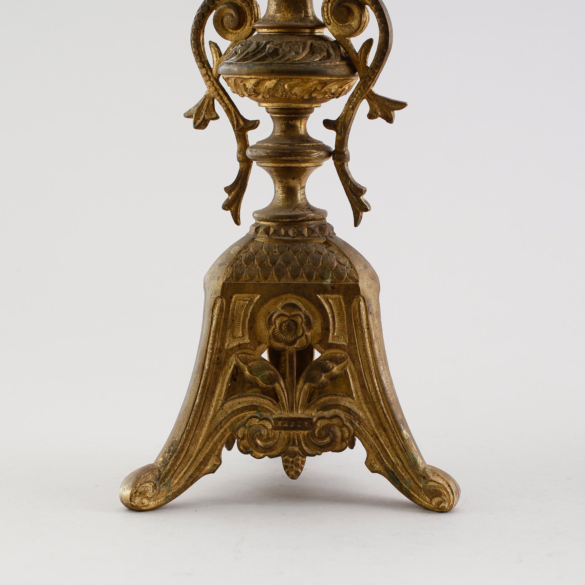 KANDELABRAR, 1 par, 1800-talets andra hälft.