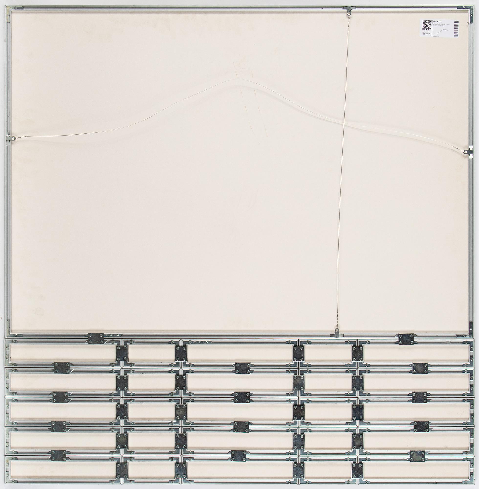 Beck & Jung, triptyk, akryl och ink jet print, signerad och daterad 1984.