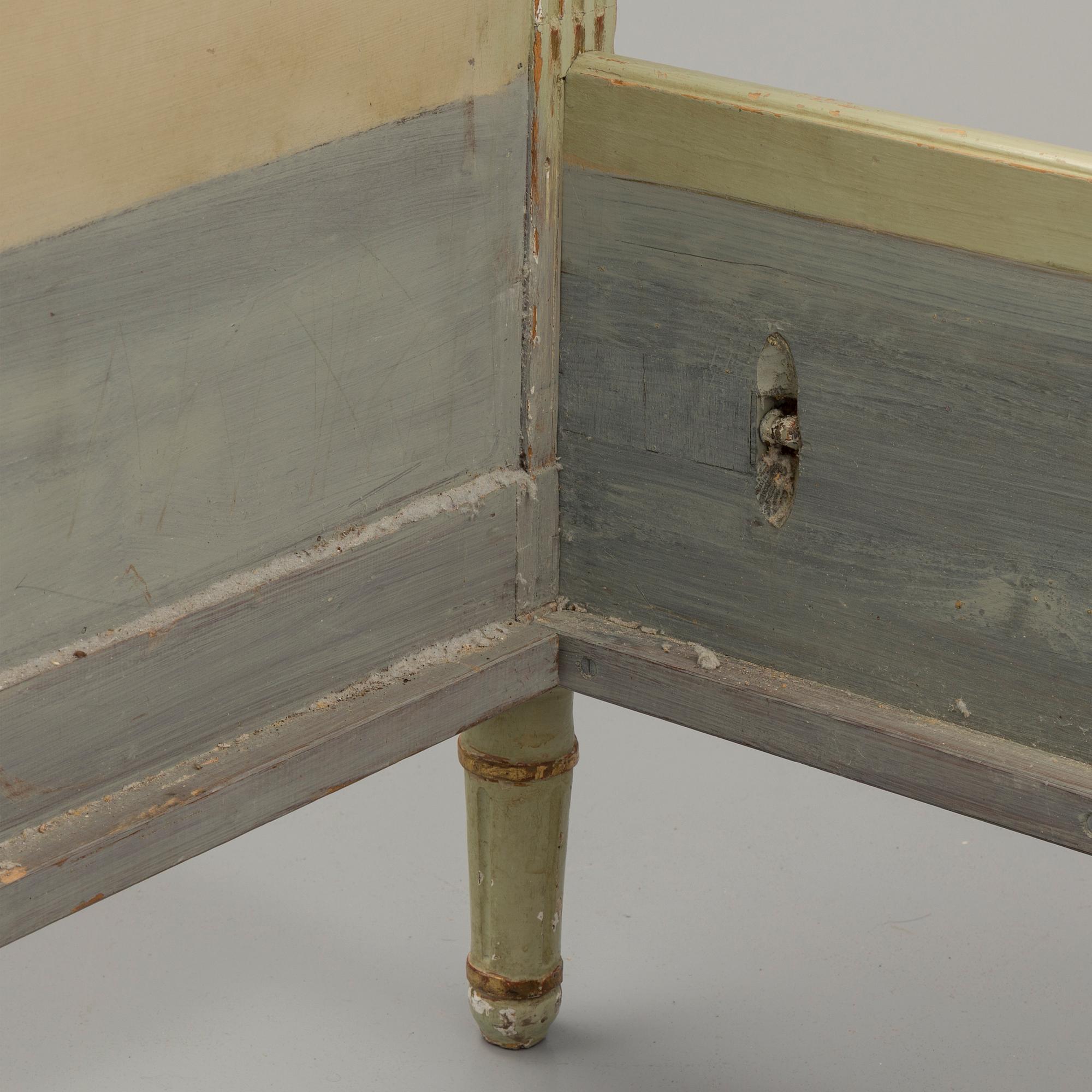 A late 18th century Gustavian bed.