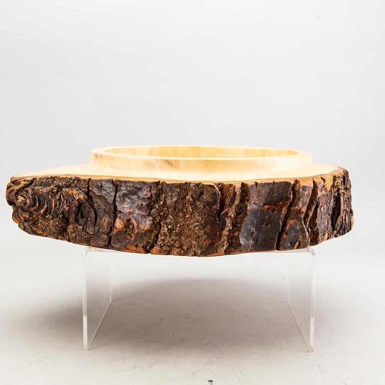 Four 1970:s wooden bowls by Söwe Konst, Sövestad Sweden.