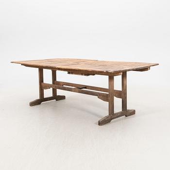 A 9 pcs stained teak garden suite by Brafab around 2000.