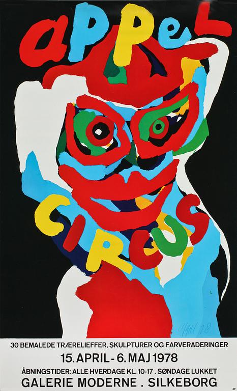 KAREL APPEL, efter, utställningssaffisch, 1978.