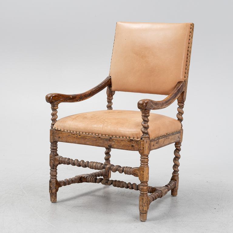 A Baroque chair, first half of the 18th Century.