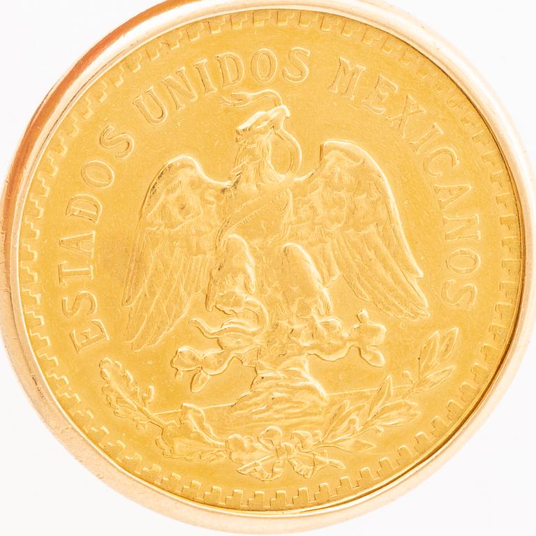 50 PESO GOLD MEXICO COIN 1947, tot 45 gr, 21.6 carat.