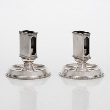 A pair of silver match box holder stands, maker's mark of Peter Silventoinen, Saint Petersburg 1908-17.