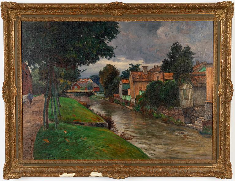 Anton Genberg, oil on canvas, signed and dated 1910.