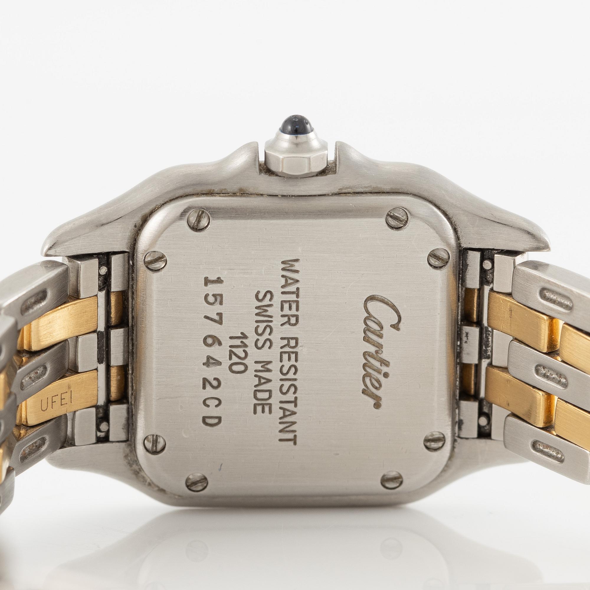 Cartier, Panthère, armbandsur, 21,5 x 21,5 (29,5) mm.