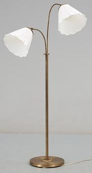 GOLVLAMPA, mässing, Sverige, 1940-tal.