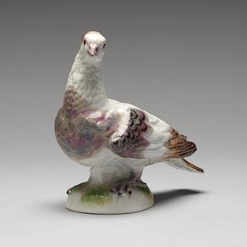 A porcelain figure of a dove, possibly Samson.