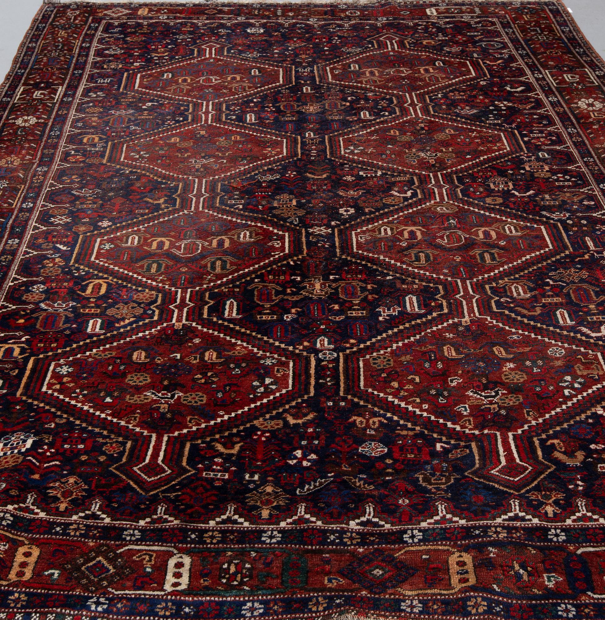 Matta, Antik/semiantik Kashgai/shiraz, ca 300-305 x 210-215 cm.