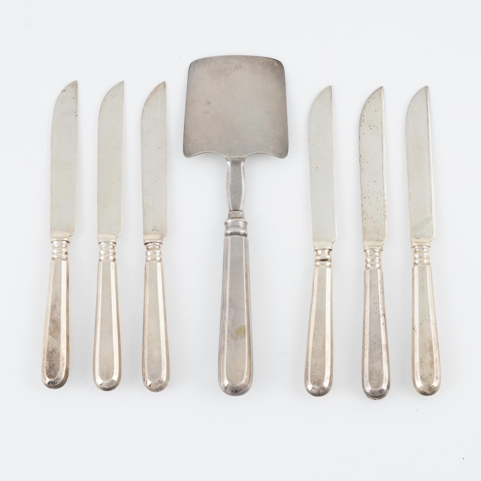 7 silver cutlery pieces, including H.Raadus & P.Osipov, Estonia, 1922-1939.