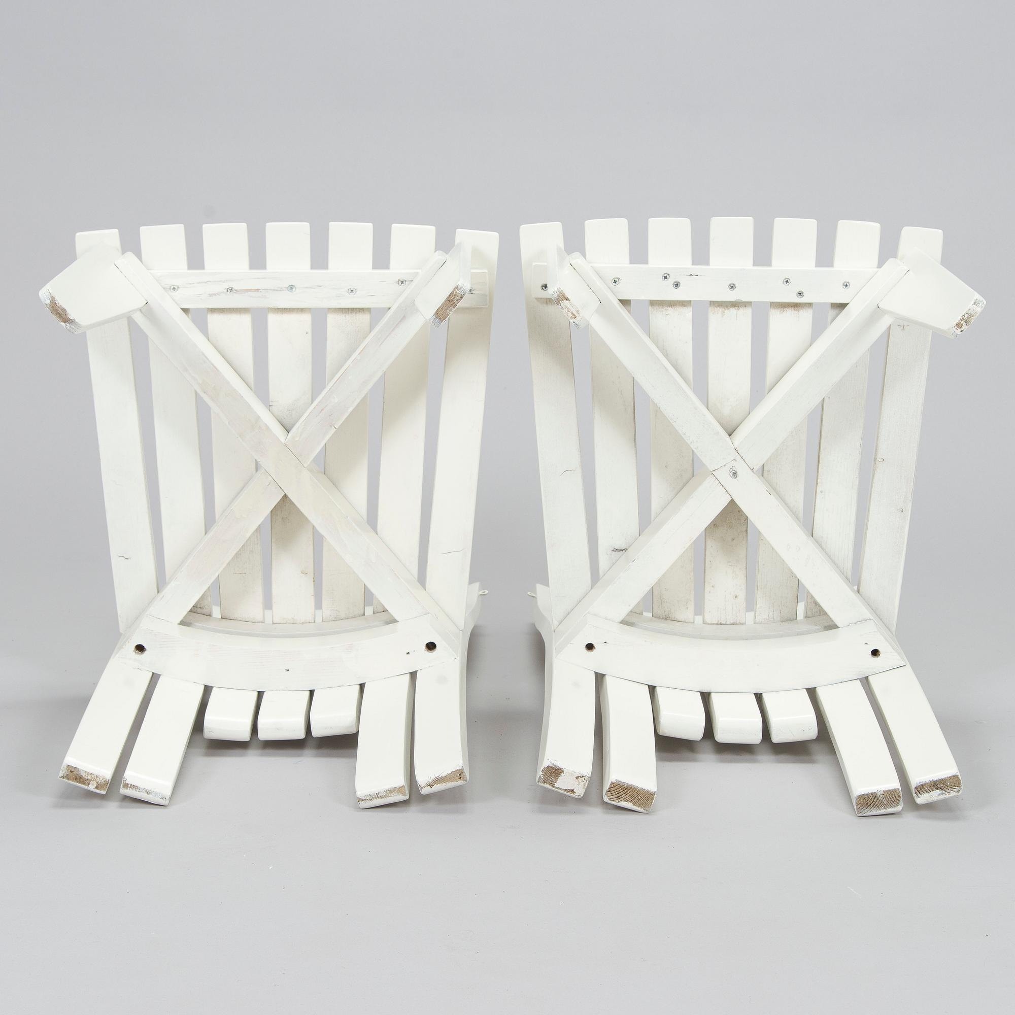 Alvar & Aino Aalto,  Trädgårdsmöblemang, 3 delar, "Aurinko-serien", Artek, 1950-tal och 1900-talets slut..