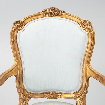 Armchairs, a pair, France, 19th century.