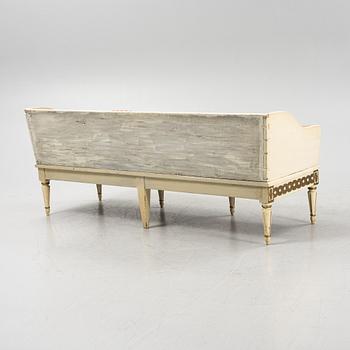 Trågsoffa, sengustaviansk stil, 1800-talets andra hälft.