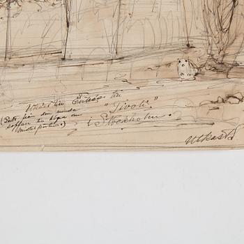DRAWING FOR STOCKHOLMS TIVOLI ca 1897.