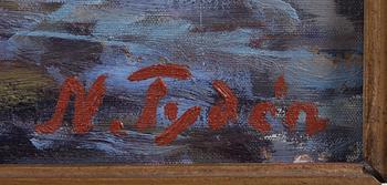 NILS TYDÉN, olja på duk, sign.