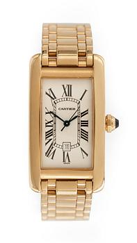 823. CARTIER, 'Tank Americaine', automatisk, guld, 2000-tal.